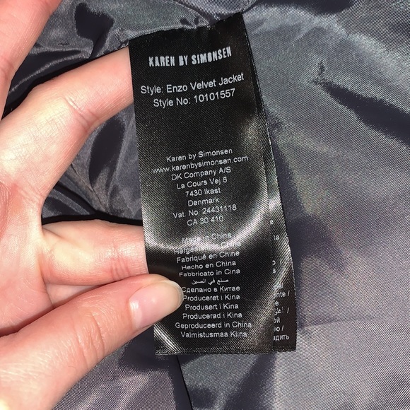 Enzo Velvet Puffer Jacket Size 36/S - Picture 6 of 7